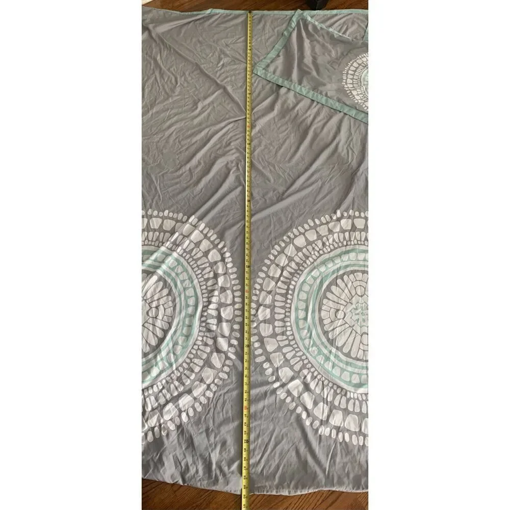 Room Essentials TARGET Boho BLUE GRAY Duvet Cover & 2 Pillowcases SET FULL QUEEN